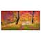 Designart - Bright Colorful Fall Trees in Forest - Large Landscape Canvas Art Print